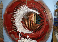 回転子導体　破断（補強修理）